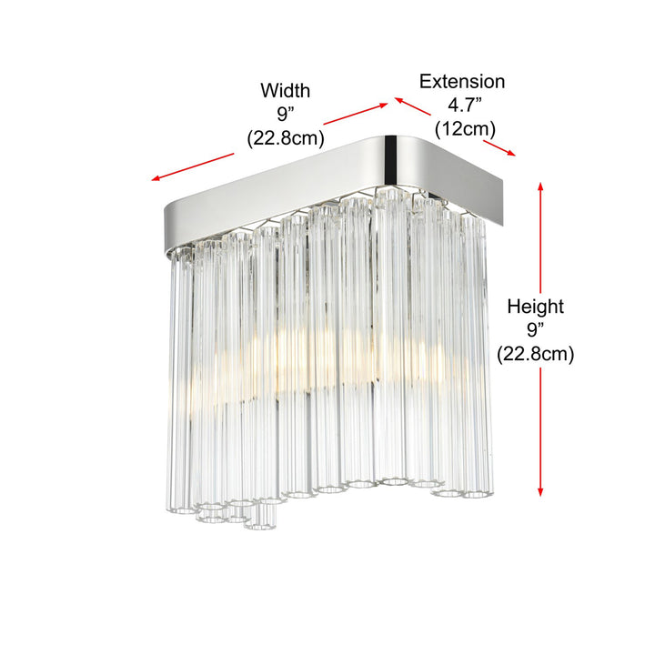 9 Inch Wall Sconce In Chrome - View 5 - Joshua Marshal