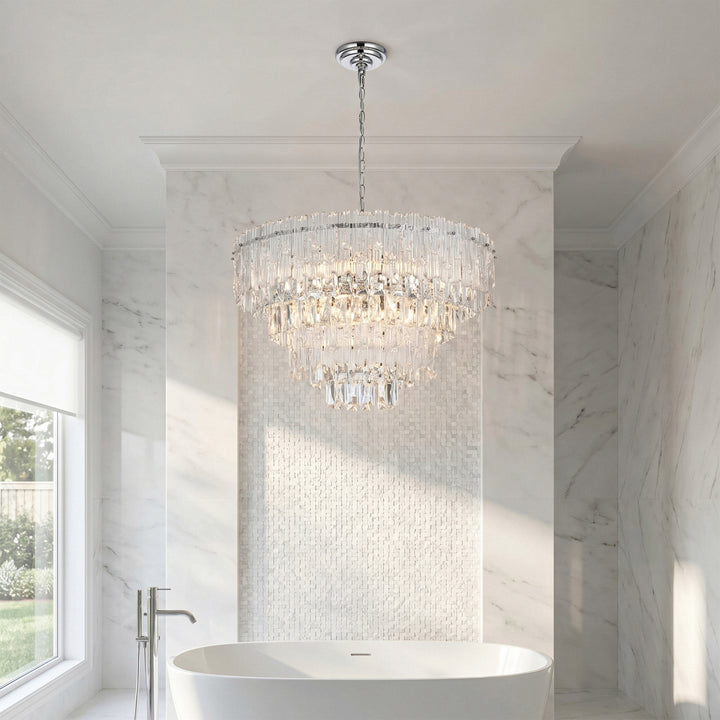 25 Inch Chandelier In Chrome - View 2 - Joshua Marshal