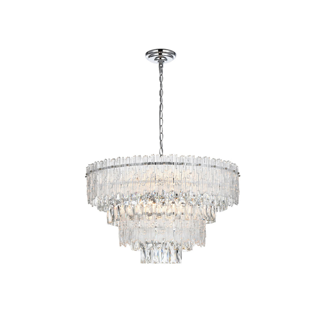 25 Inch Chandelier In Chrome - View 3 - Joshua Marshal