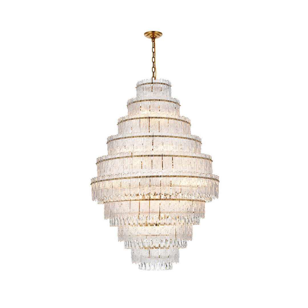36 Inch Chandelier In Satin Gold - View 3 - Joshua Marshal