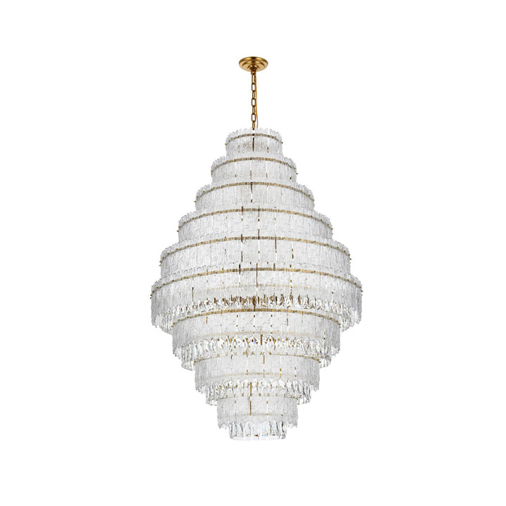 36 Inch Chandelier In Satin Gold - View 4 - Joshua Marshal
