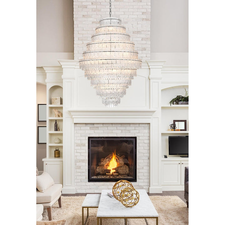 42 Inch Chandelier In Chrome - View 2 - Joshua Marshal