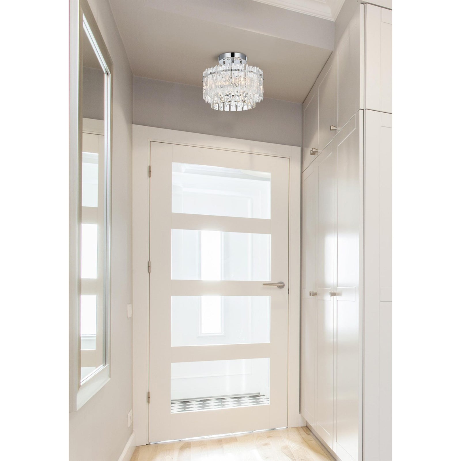 12 Inch Flush Mount In Chrome - View 2 - Joshua Marshal