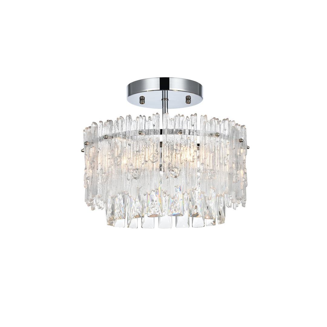 12 Inch Flush Mount In Chrome - View 3 - Joshua Marshal