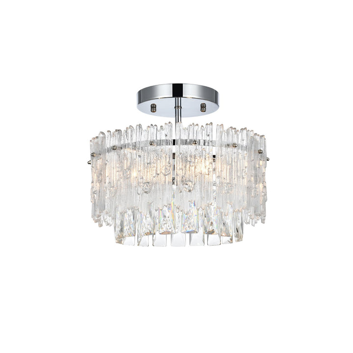 12 Inch Flush Mount In Chrome - View 3 - Joshua Marshal