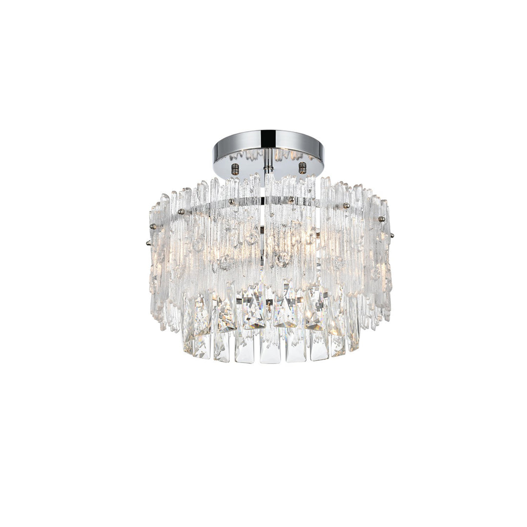 12 Inch Flush Mount In Chrome - View 4 - Joshua Marshal