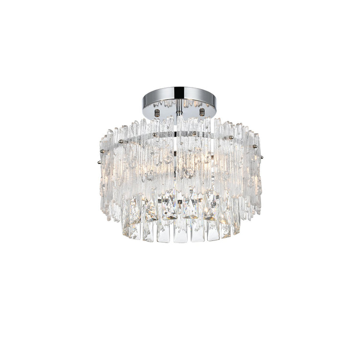 12 Inch Flush Mount In Chrome - View 4 - Joshua Marshal