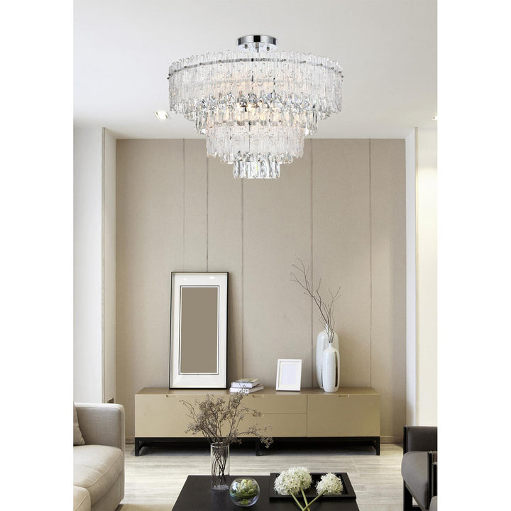 25 Inch Flush Mount In Chrome - View 2 - Joshua Marshal