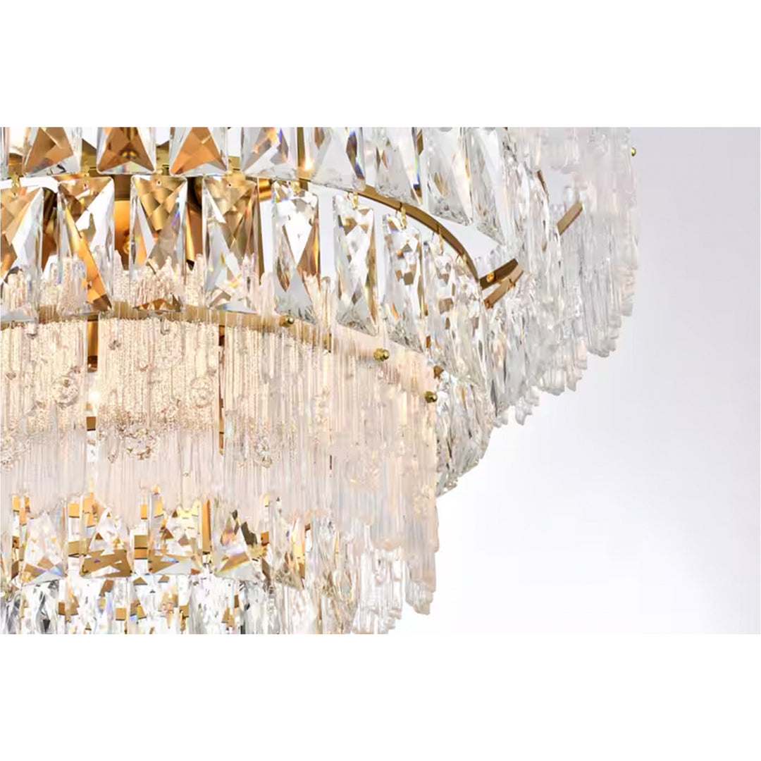25 Inch Flush Mount In Satin Gold - View 5 - Joshua Marshal