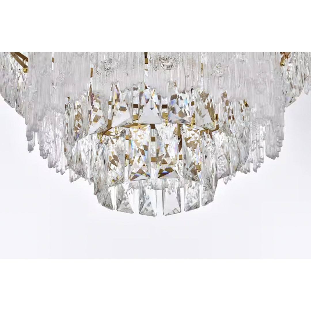 25 Inch Flush Mount In Satin Gold - View 6 - Joshua Marshal