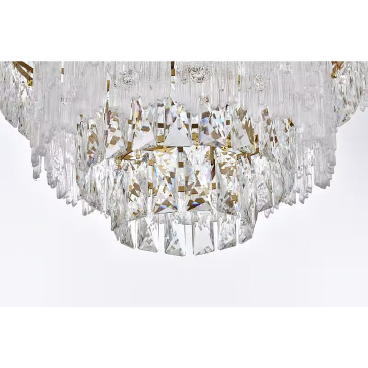 25 Inch Flush Mount In Satin Gold - View 6 - Joshua Marshal