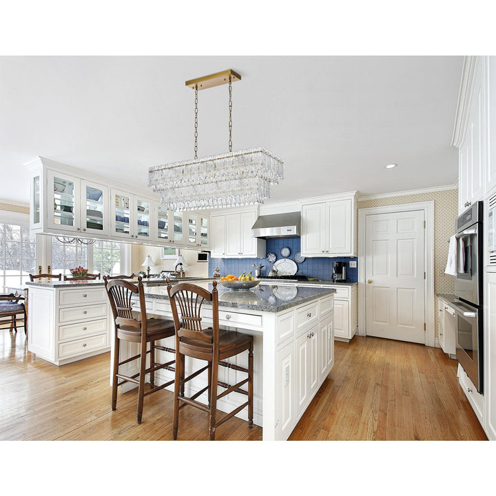 37 Inch Chandelier In Satin Gold - View 2 - Joshua Marshal
