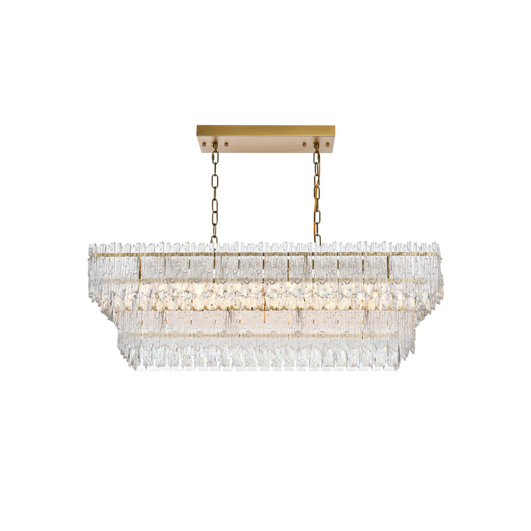 37 Inch Chandelier In Satin Gold - View 3 - Joshua Marshal