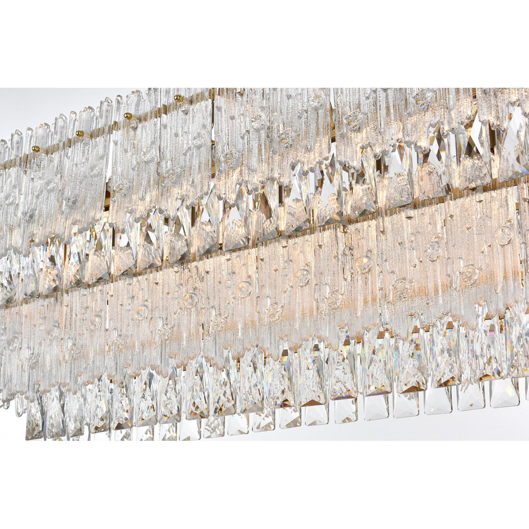 37 Inch Chandelier In Satin Gold - View 4 - Joshua Marshal