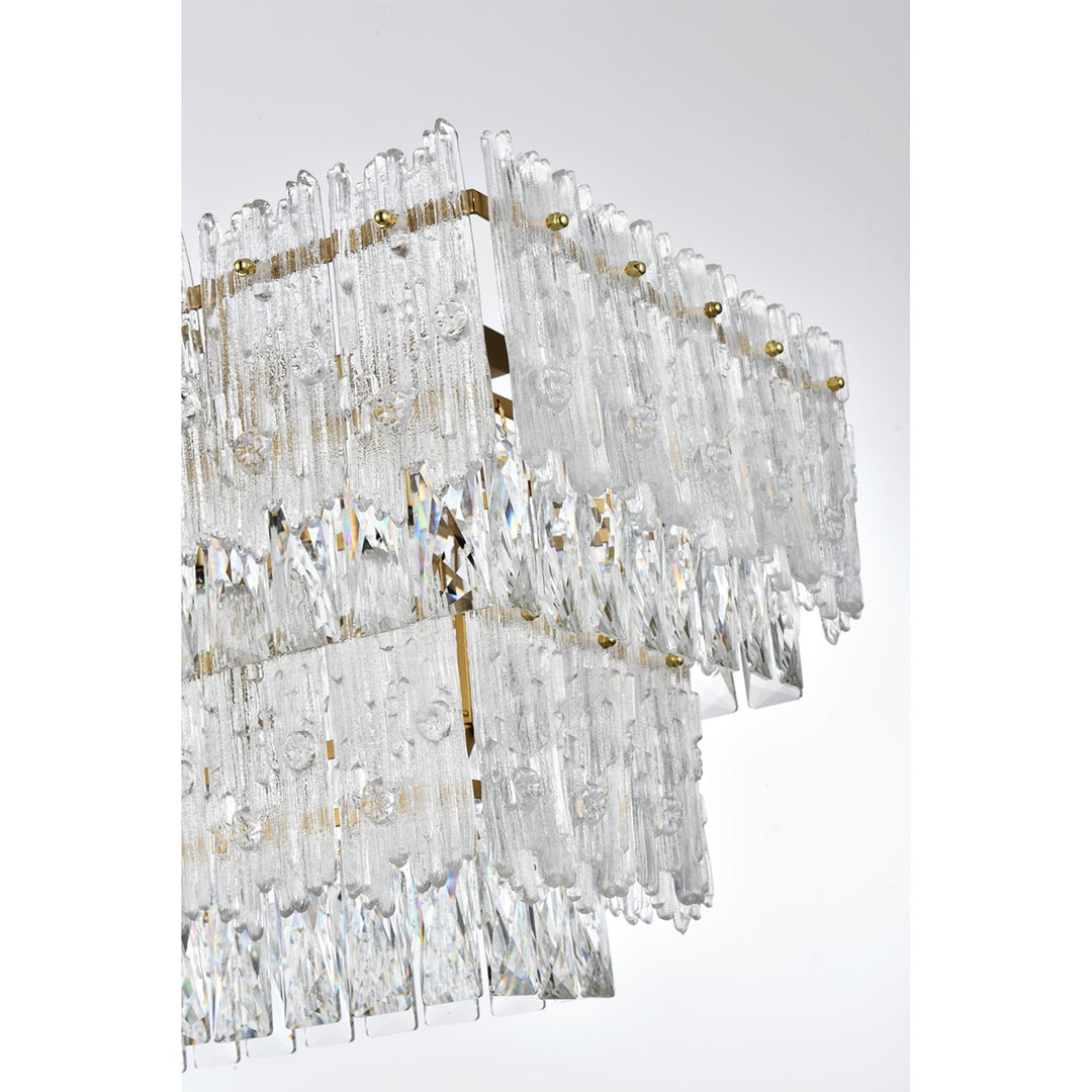 37 Inch Chandelier In Satin Gold - View 5 - Joshua Marshal