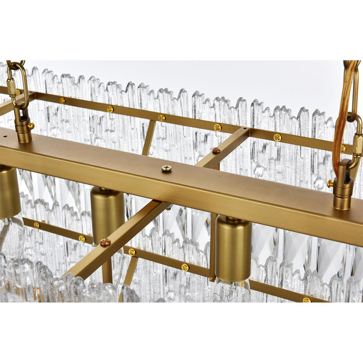 37 Inch Chandelier In Satin Gold - View 6 - Joshua Marshal