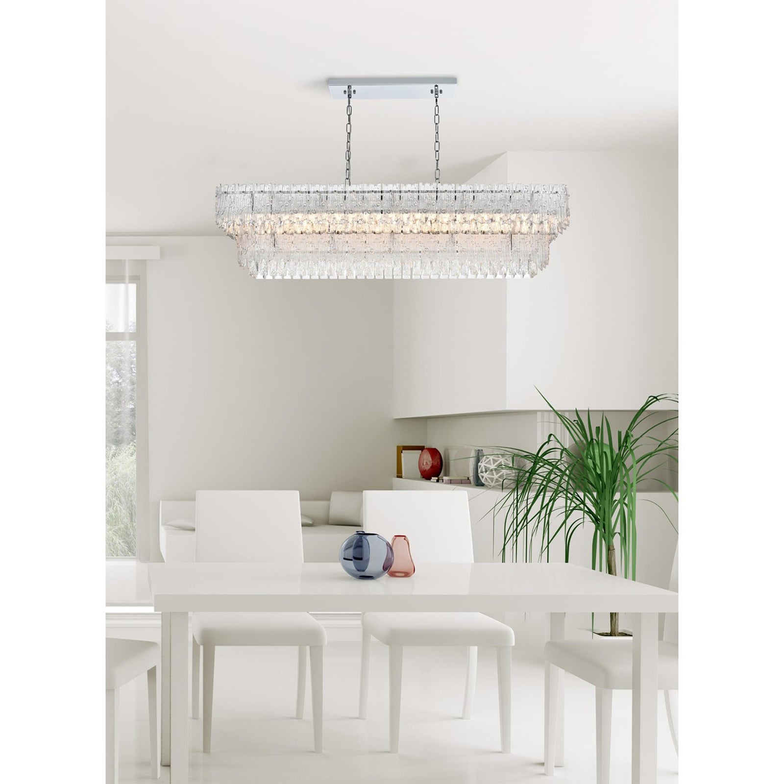 50 Inch Chandelier In Chrome - View 2 - Joshua Marshal