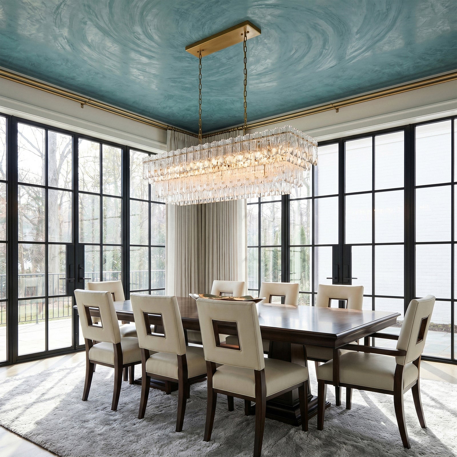 50 Inch Chandelier In Satin Gold - View 2 - Joshua Marshal