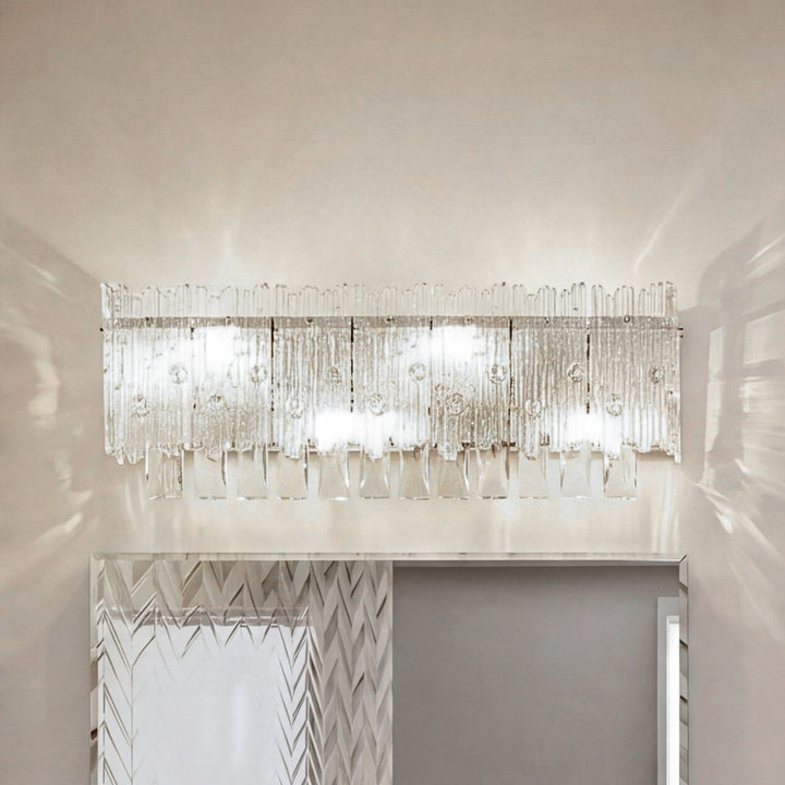 19 Inch Wall Sconce In Chrome Chrome And Clear Finish - LIGHTING by Joshua Marshal