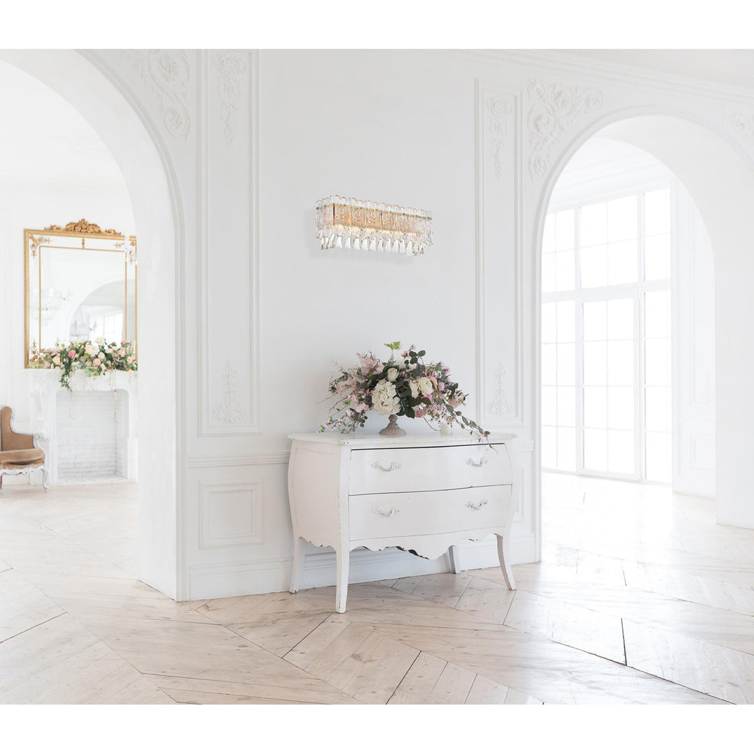 19 Inch Wall Sconce In Satin Gold - View 2 - Joshua Marshal