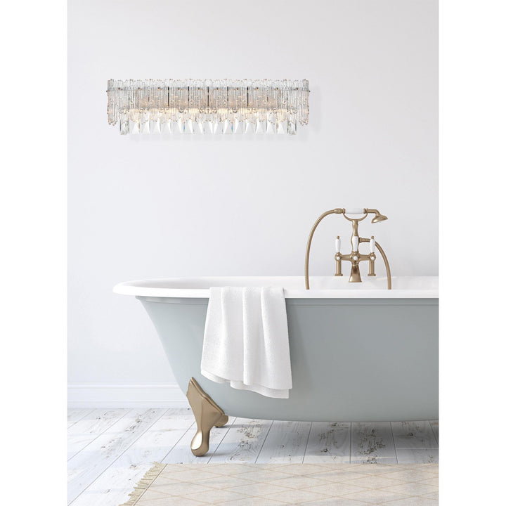 27 Inch Wall Sconce In Chrome - View 2 - Joshua Marshal