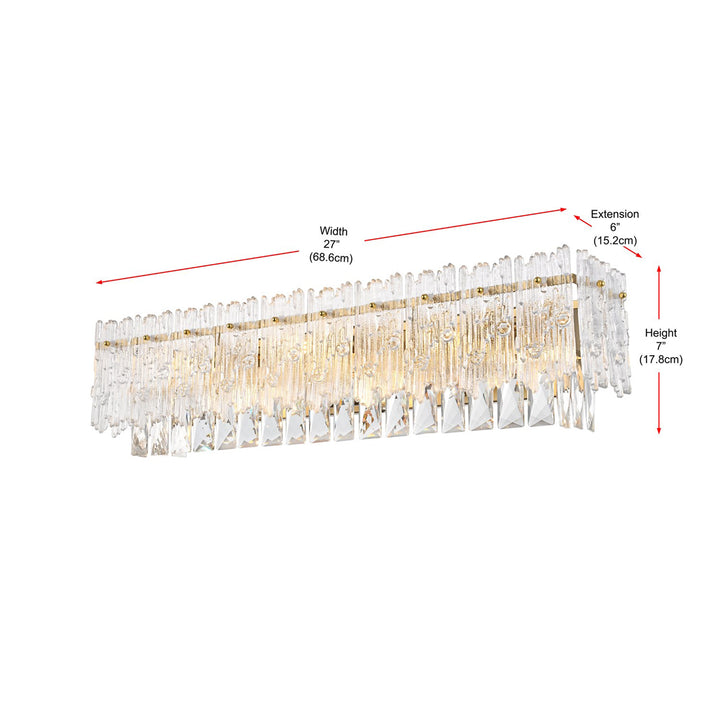 27 Inch Wall Sconce In Satin Gold - View 4 - Joshua Marshal