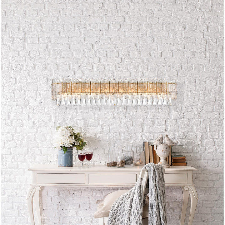 34.5 Inch Wall Sconce In Satin Gold - View 2 - Joshua Marshal