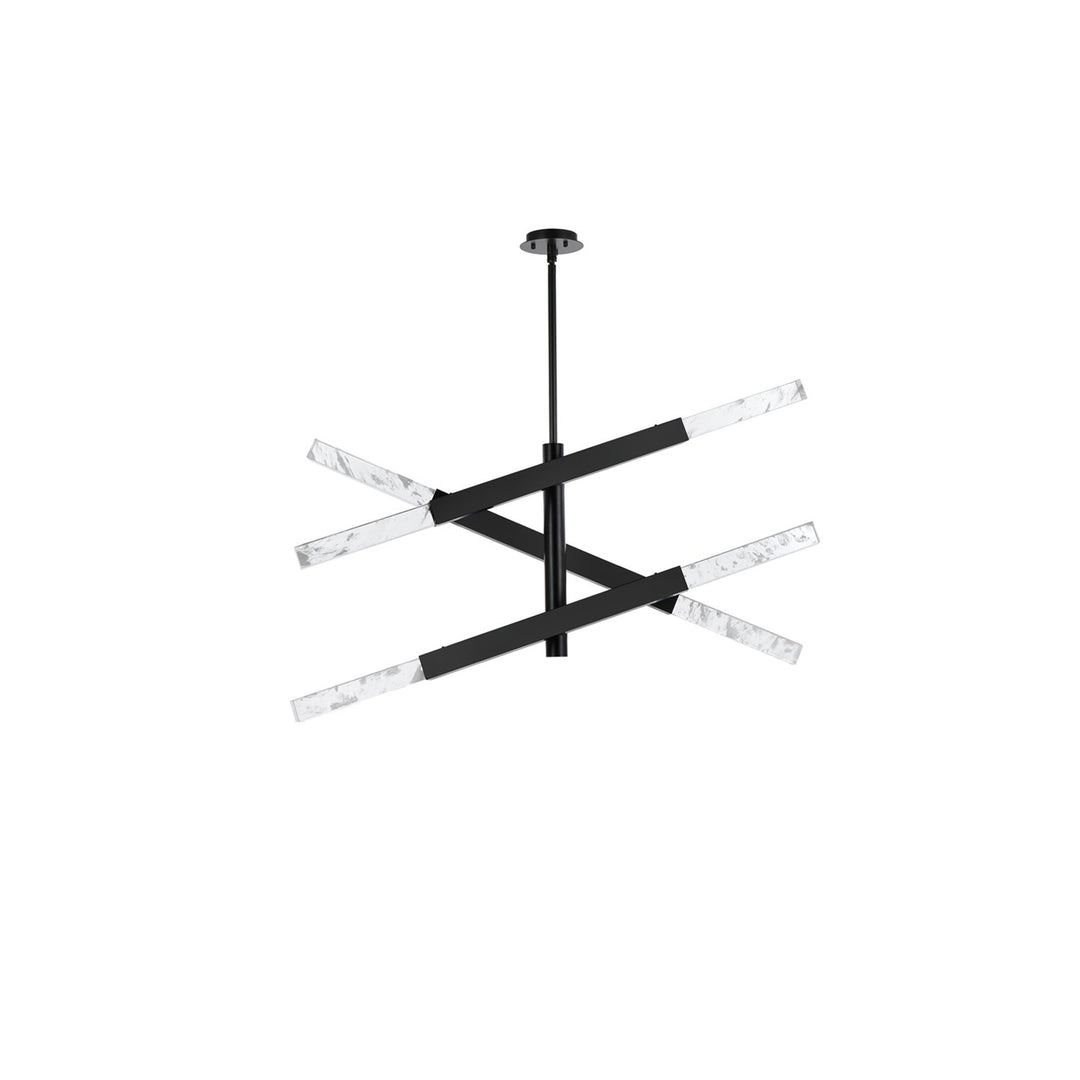3-Bar Pendant In Black - View 4 - Joshua Marshal