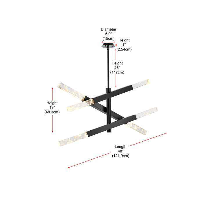 3-Bar Pendant In Black - View 5 - Joshua Marshal