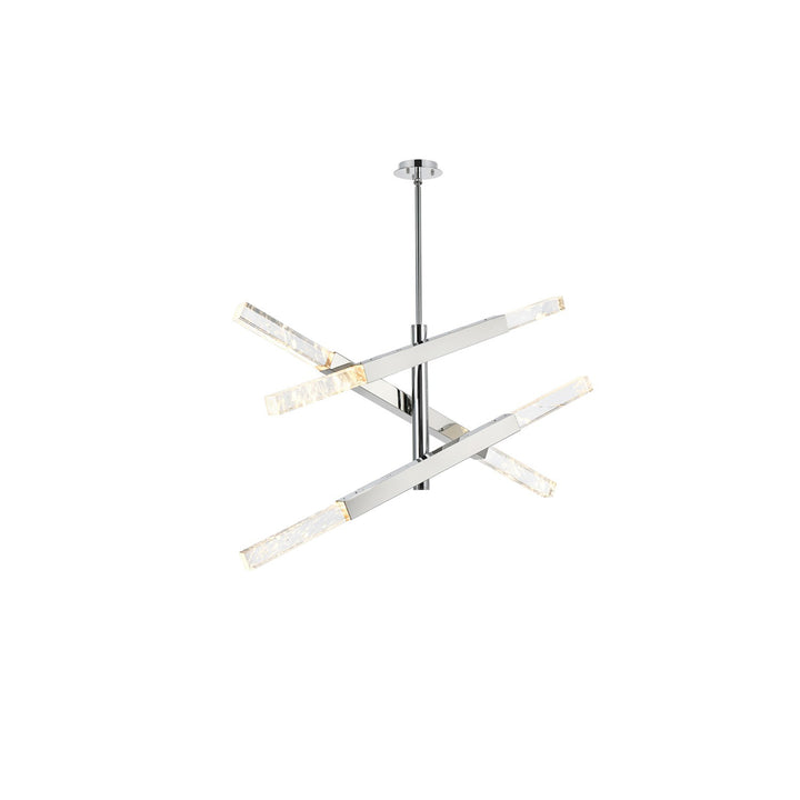 3-Bar Pendant In Chrome - View 3 - Joshua Marshal