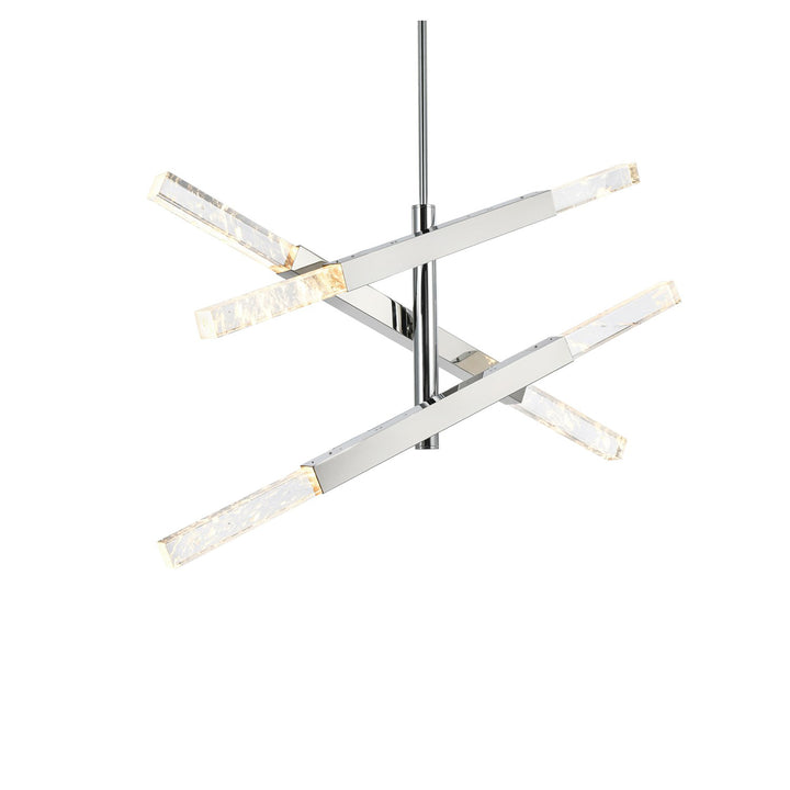 3-Bar Pendant In Chrome - View 4 - Joshua Marshal