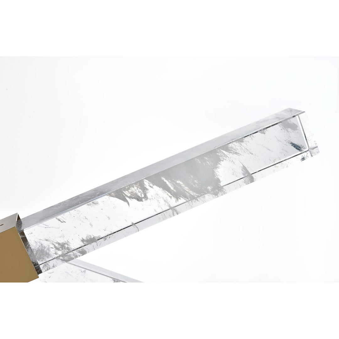 3-Bar Pendant In Satin Gold - View 6 - Joshua Marshal