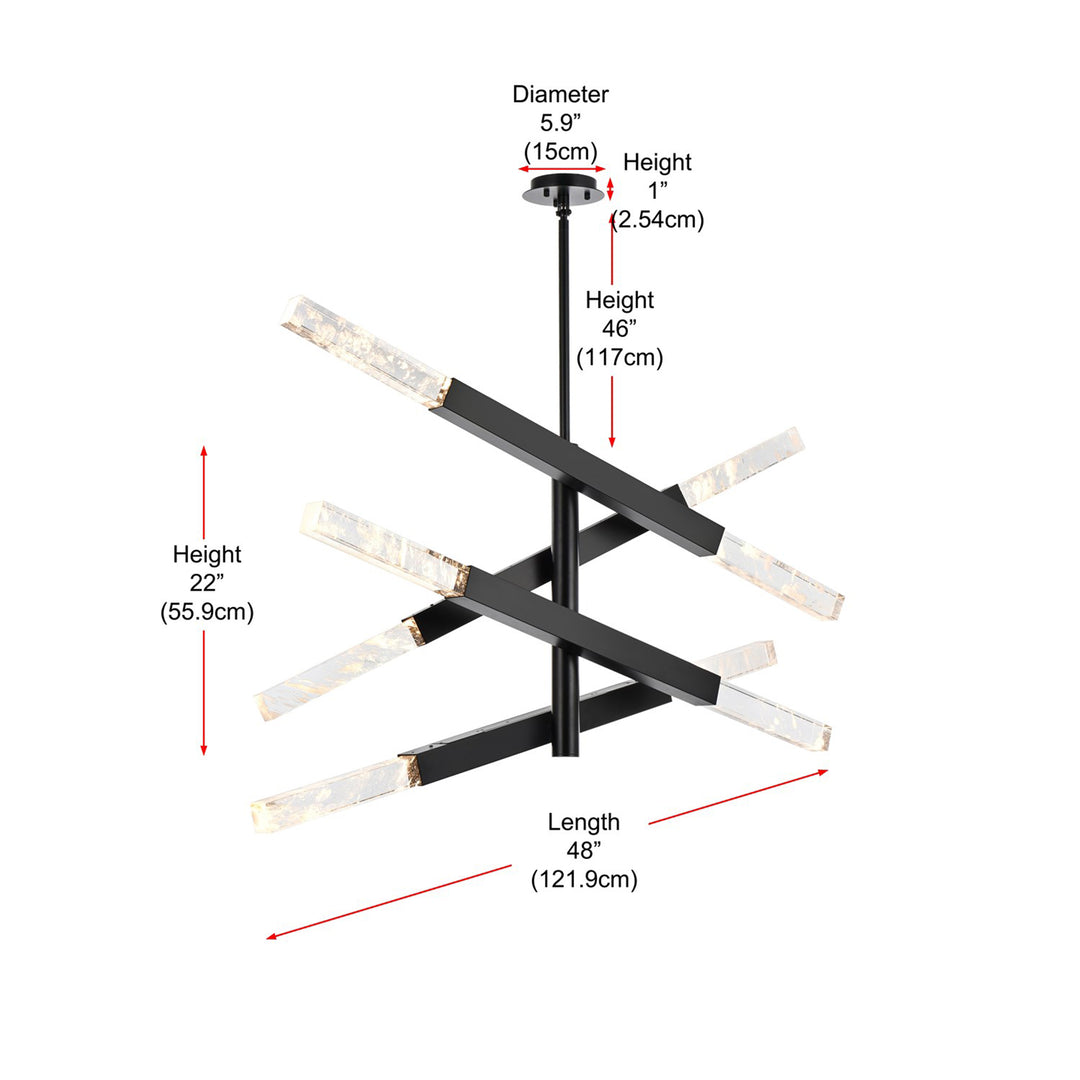4-Bar Pendant In Black - View 6 - Joshua Marshal