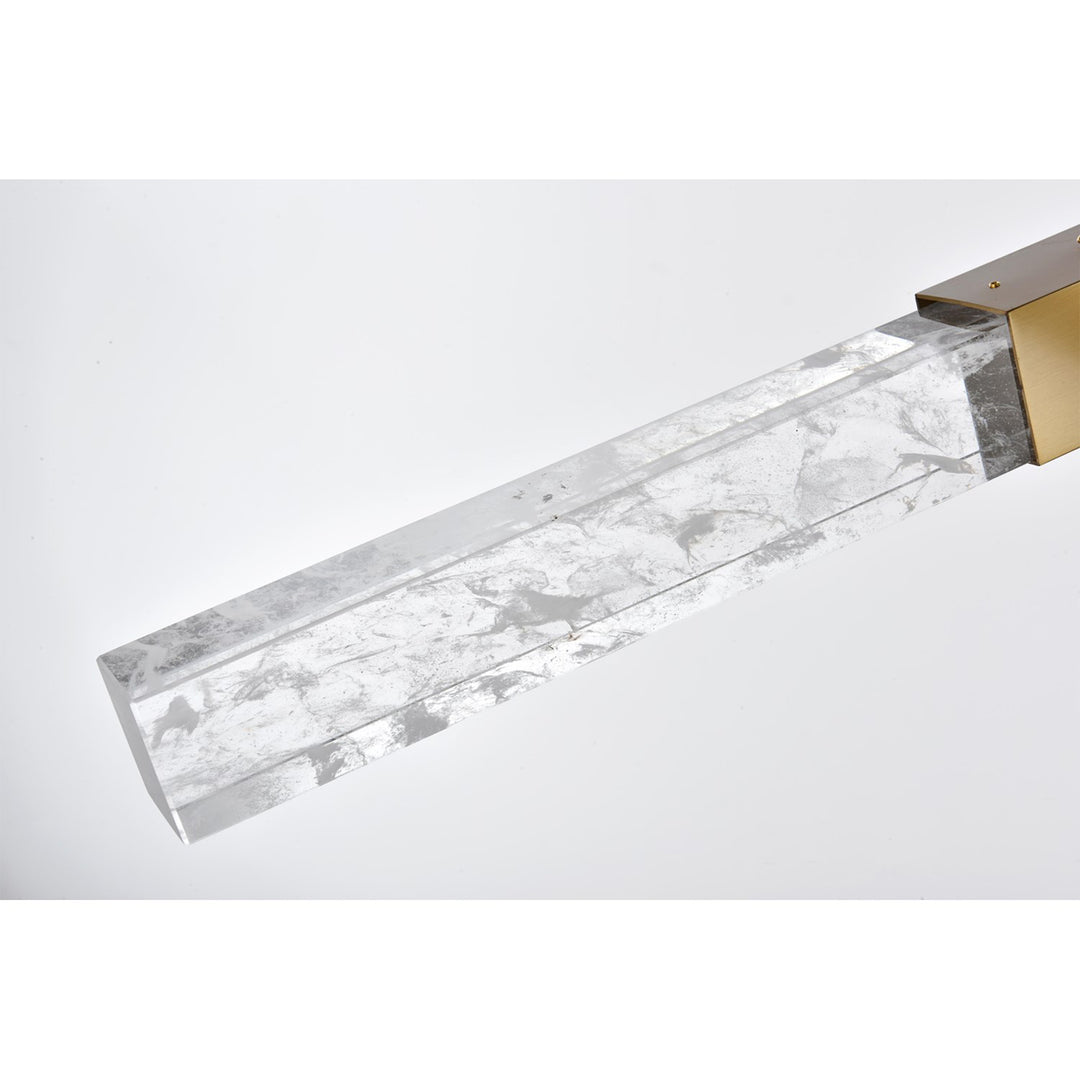 4-Bar Pendant In Satin Gold - View 5 - Joshua Marshal