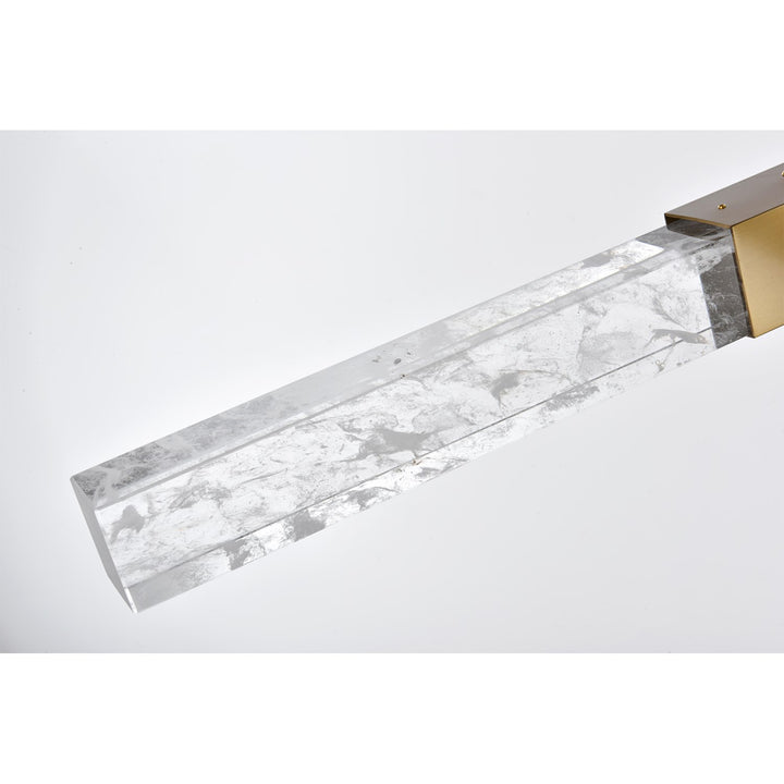 4-Bar Pendant In Satin Gold - View 5 - Joshua Marshal