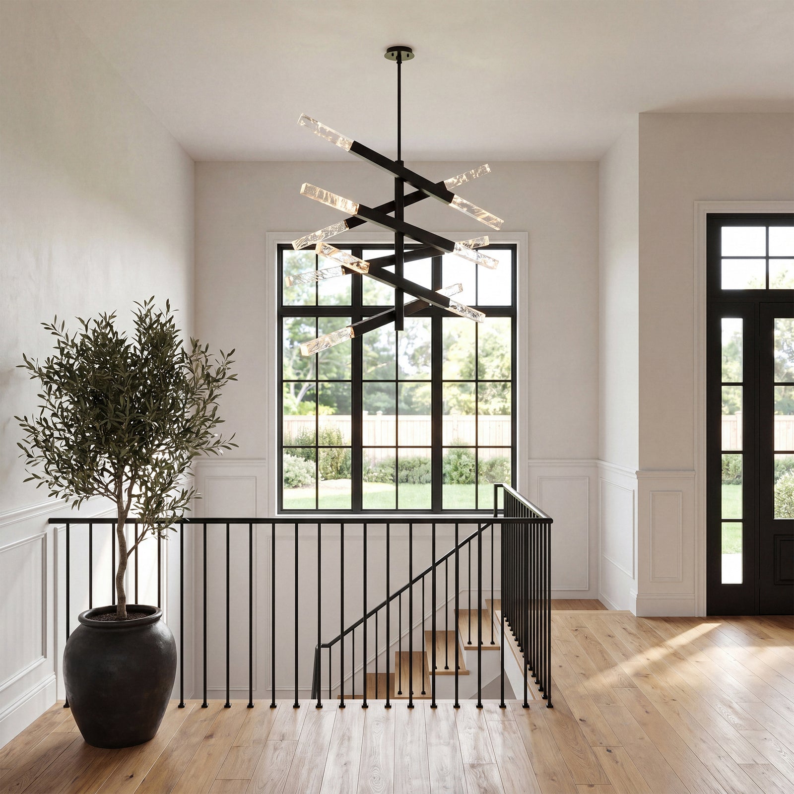 6-Bar Pendant In Black - View 2 - Joshua Marshal