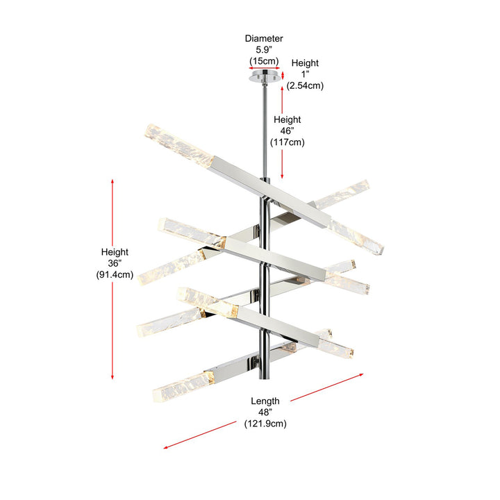 6-Bar Pendant In Chrome - View 6 - Joshua Marshal