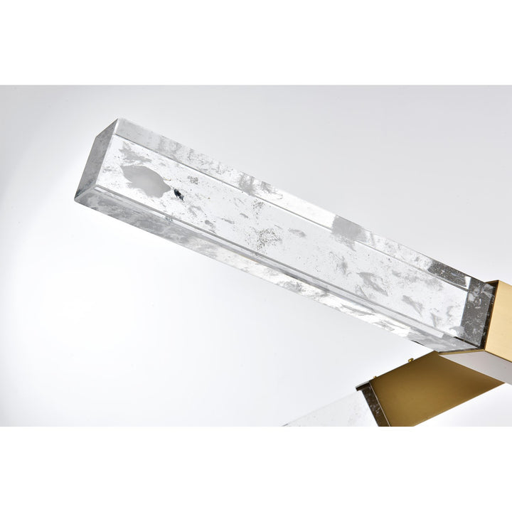 6-Bar Pendant In Satin Gold - View 5 - Joshua Marshal