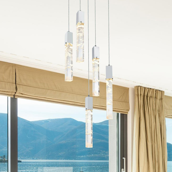 16 Inch Pendant In Chrome Chrome And Clear Finish - LIGHTING by Joshua Marshal