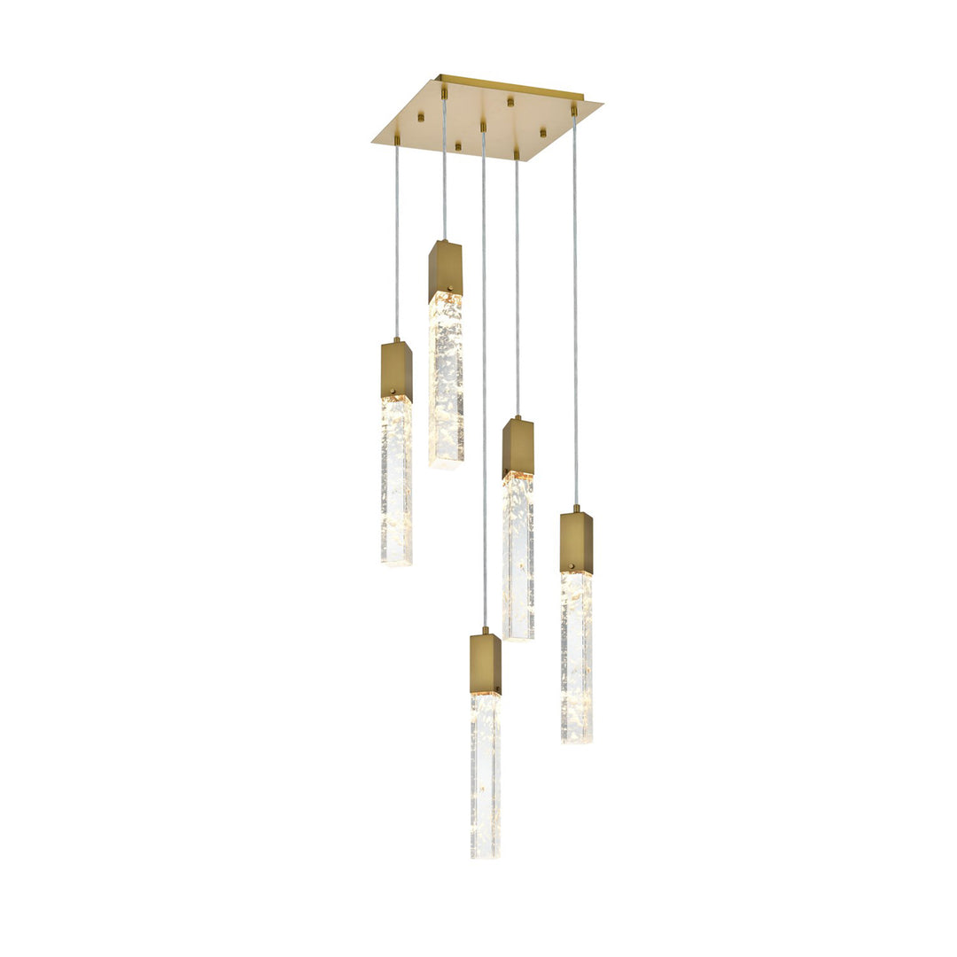16 Inch Pendant In Satin Gold - View 3 - Joshua Marshal