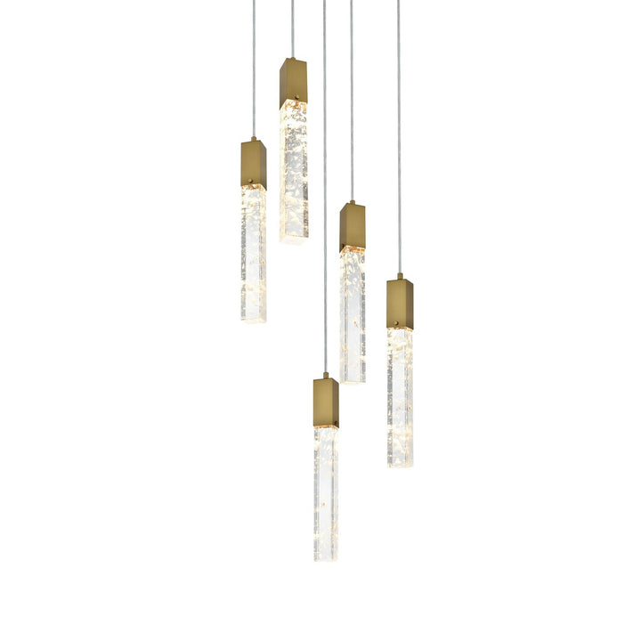 16 Inch Pendant In Satin Gold - View 4 - Joshua Marshal