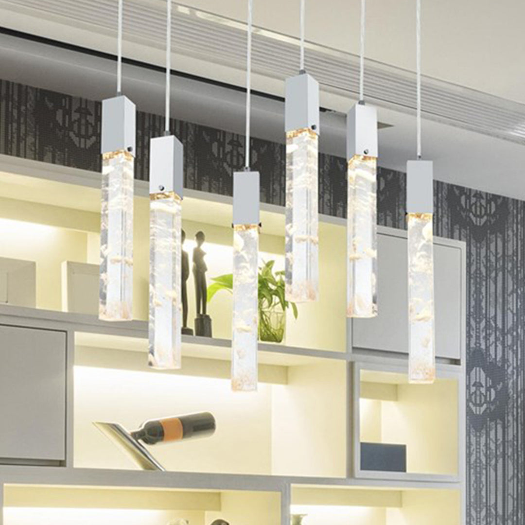32 Inch Pendant In Chrome Chrome And Clear Finish - LIGHTING by Joshua Marshal