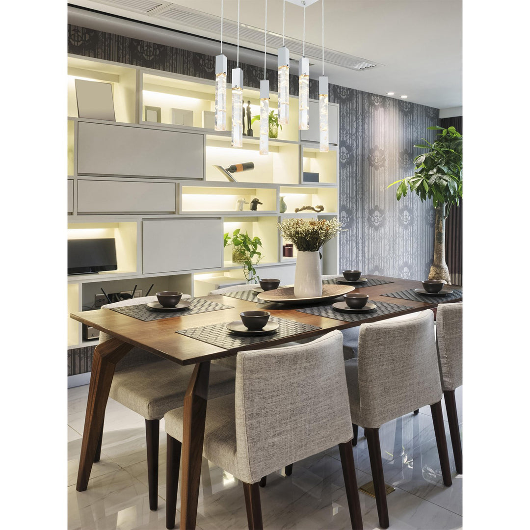 32 Inch Pendant In Chrome - View 2 - Joshua Marshal