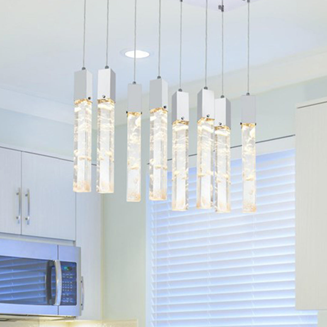 36 Inch Pendant In Chrome Chrome And Clear Finish - LIGHTING by Joshua Marshal