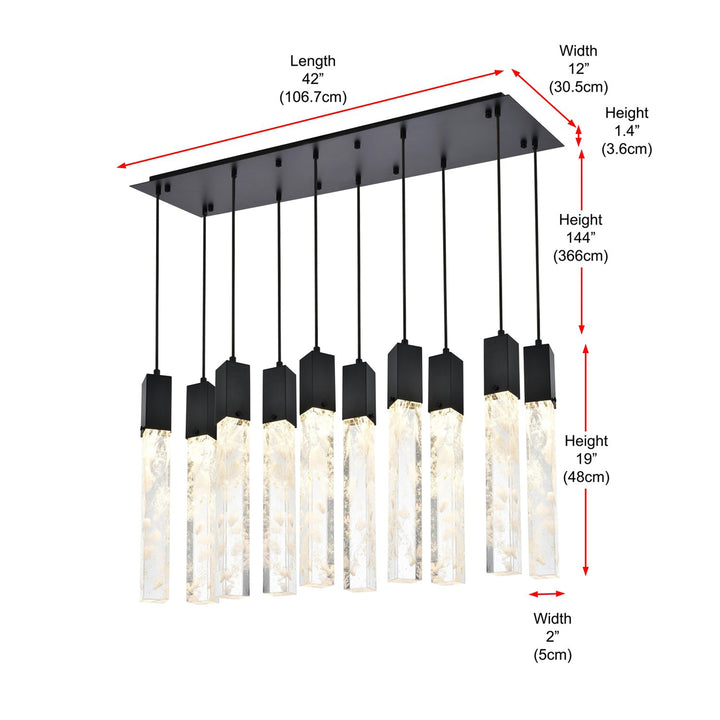42 Inch Pendant In Black - View 6 - Joshua Marshal