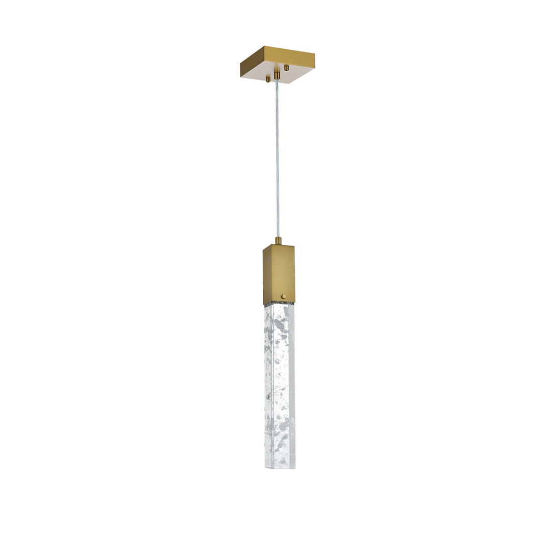 5 Inch Pendant In Satin Gold - View 3 - Joshua Marshal