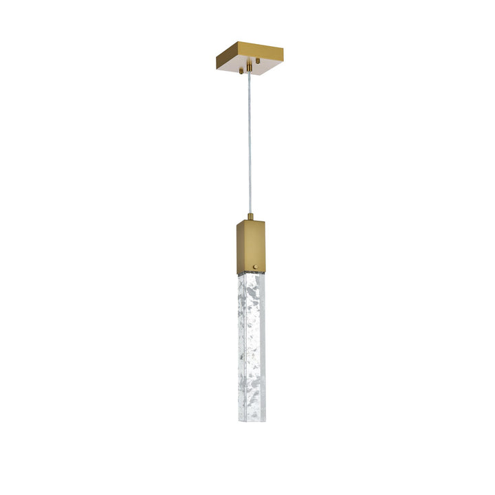 5 Inch Pendant In Satin Gold - View 3 - Joshua Marshal