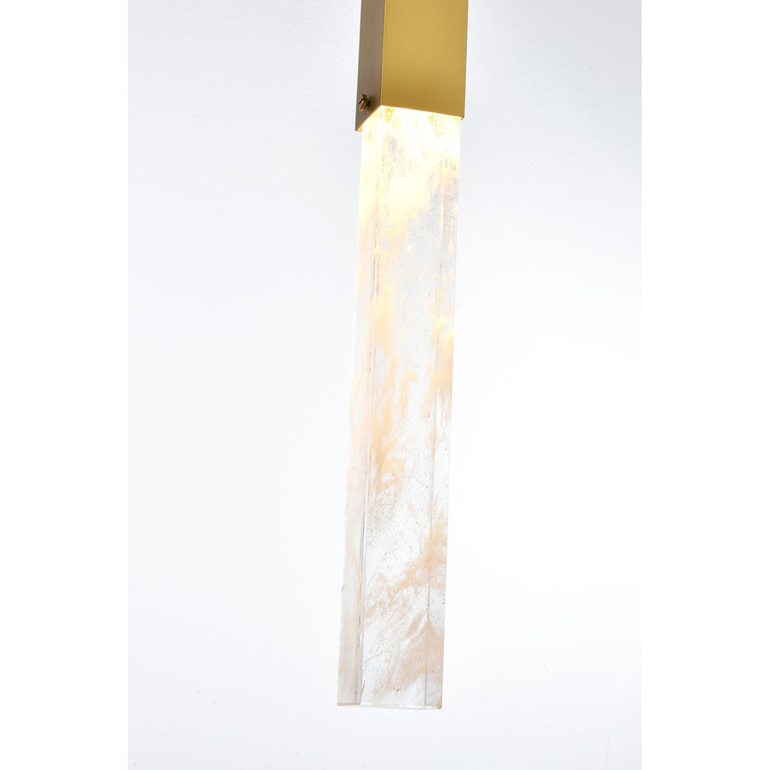 5 Inch Pendant In Satin Gold - View 5 - Joshua Marshal