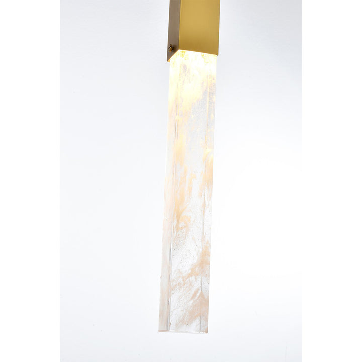 5 Inch Pendant In Satin Gold - View 5 - Joshua Marshal