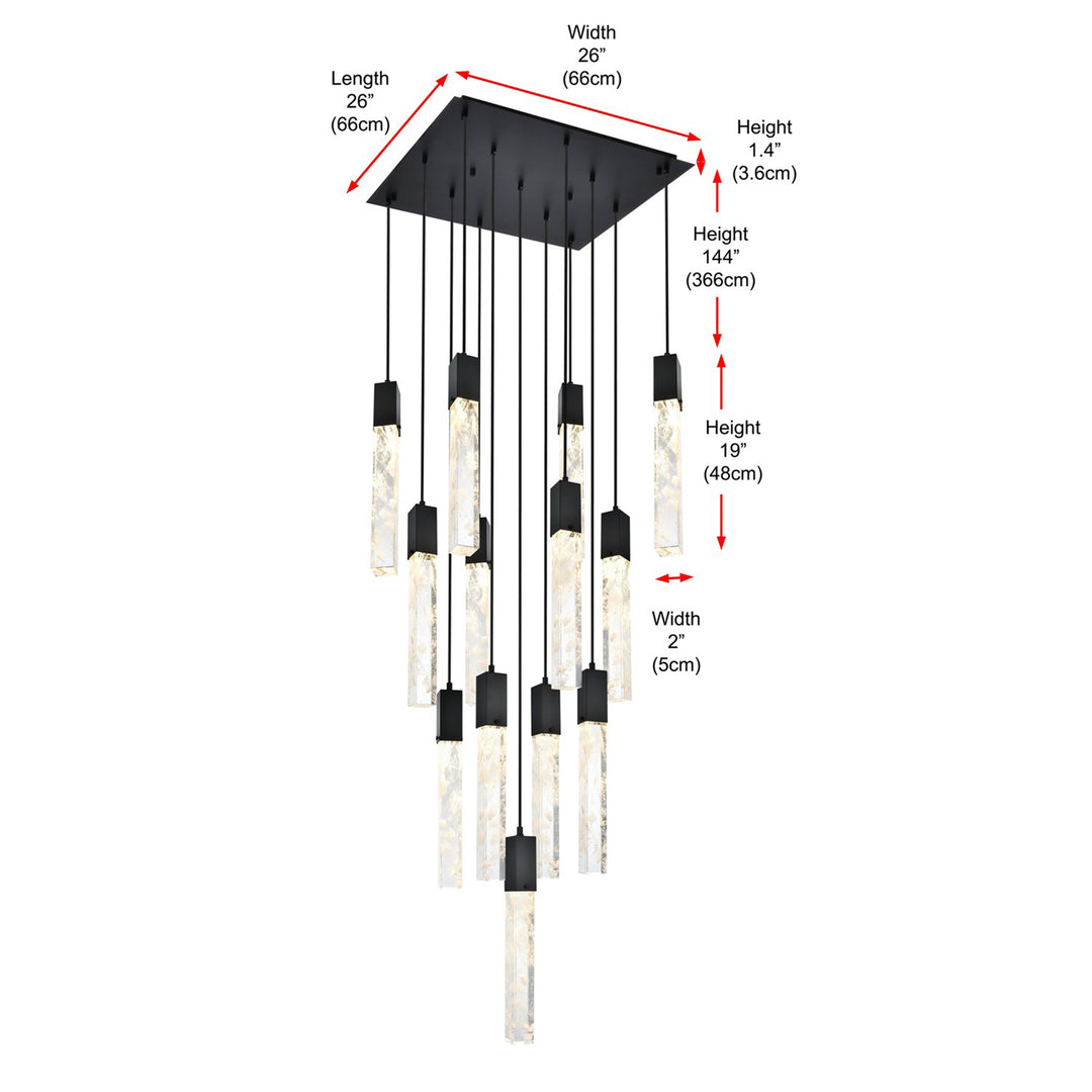 26 Inch Pendant In Black - View 6 - Joshua Marshal